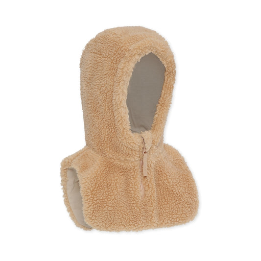 Konges Sløjd Teddy neck warmer with hat - 2 in 1 - Maple sugar