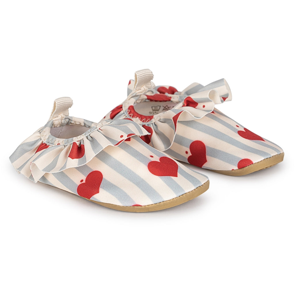 Konges Sløjd Frill Swimming shoes / Gymnastics slipper - Amour blue stripe - Swimming slipper - Water shoe - Anti-slip