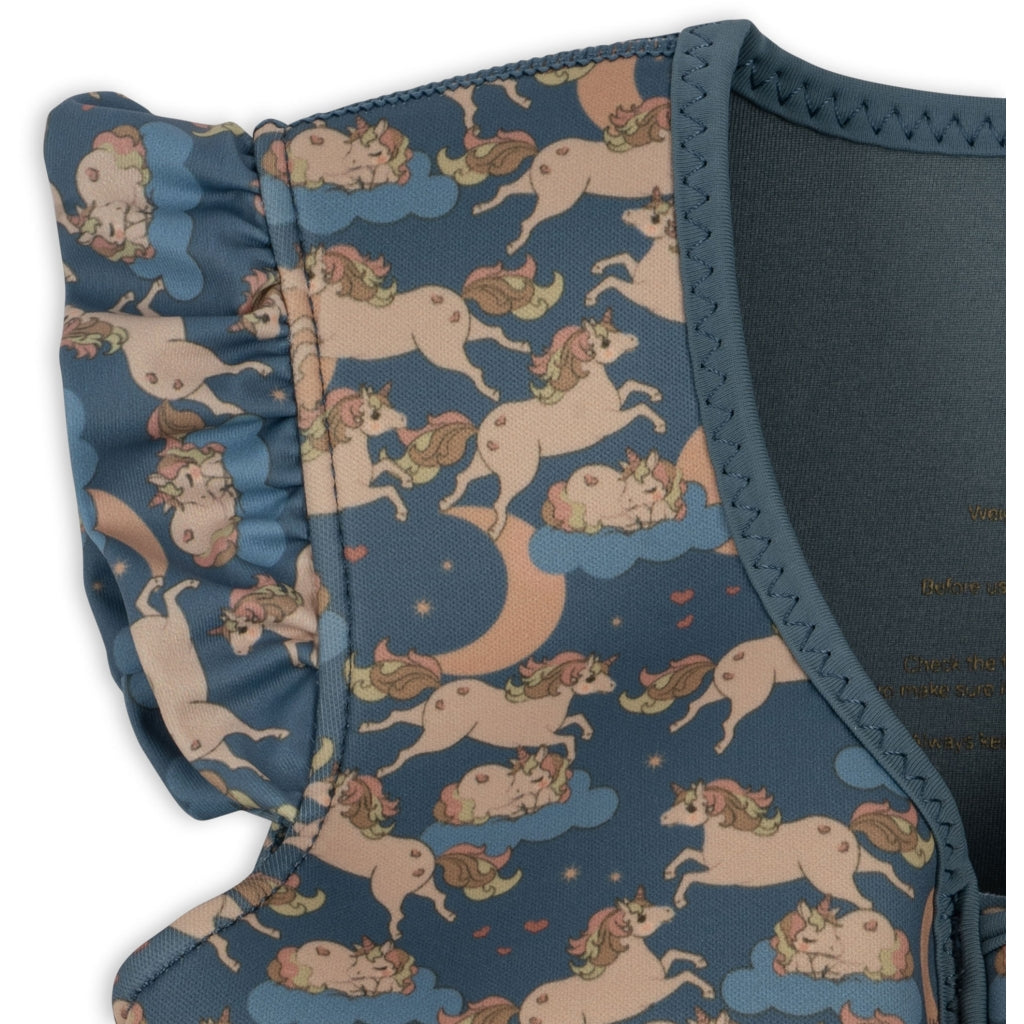 Konges Sløjd Gilet flottant en néoprène/gilet de sauvetage/gilet flottant – Licorne Bleu