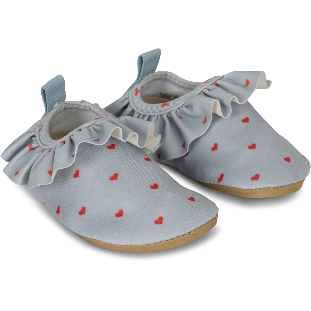 Konges Sløjd Twinkle frill Chaussures de natation / Chausson de gymnastique - Du coeur glacier - Chausson de natation - Chaussure d'eau - Antidérapant