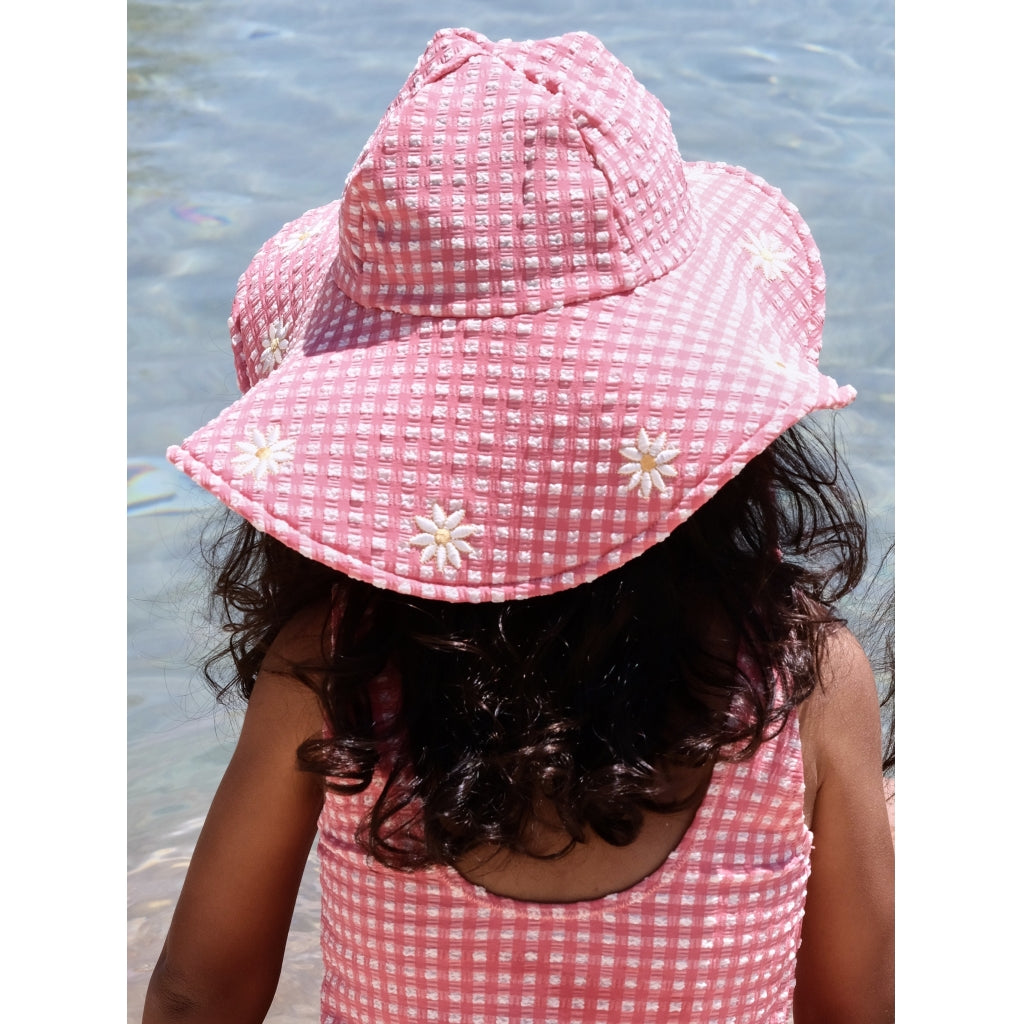 Konges Sløjd Soline Bonnet de bain / Chapeau d'été enfant - Rose du désert