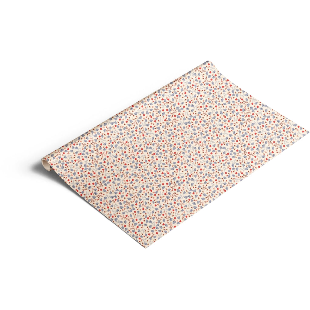 Konges Sløjd Papier d'emballage cadeau / papier d'emballage - Marche de fleur - 10 mètres