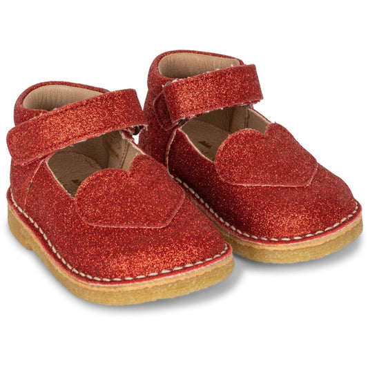 Konges Sløjd Mini coeur girls shoe - Christmas red