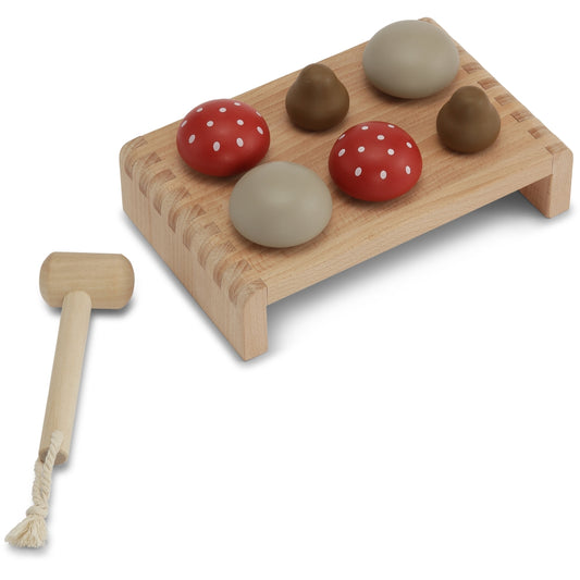 Konges Sløjd Hammer plate mushrooms - Wood toys