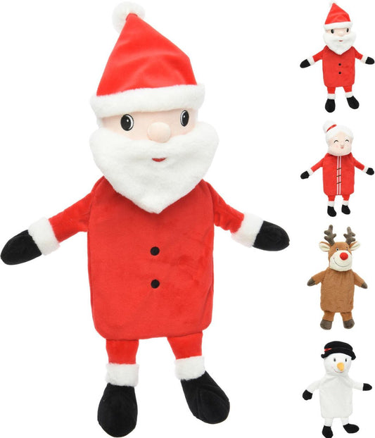 Hot water bottle Christmas different designs - hot water bottle - Santa Claus - Snowman - Reindeer - Santa Claus - 0.75 liter