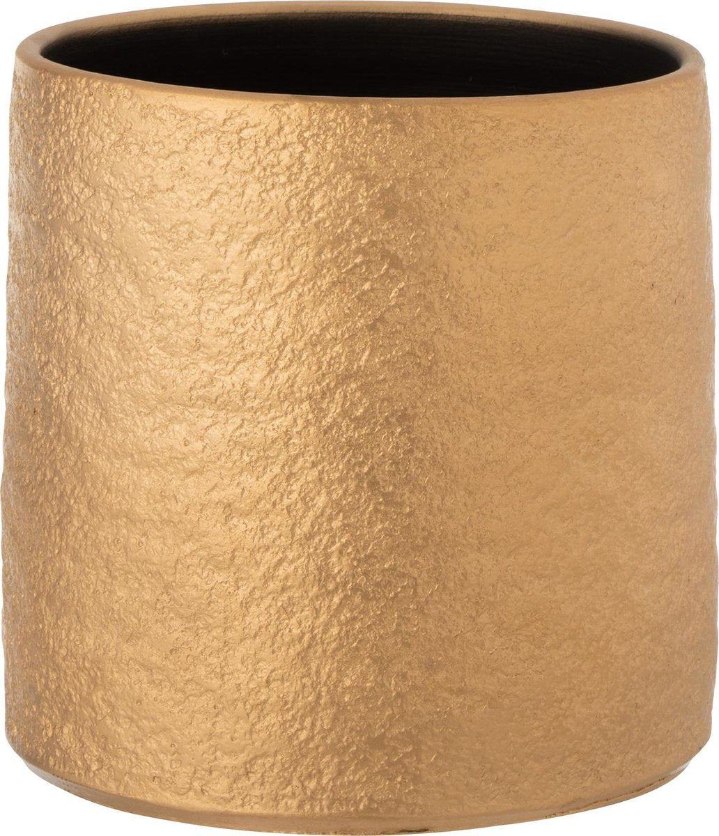 J-Line Bloempot Gatsby M D16,5x17cm - Keramiek goud