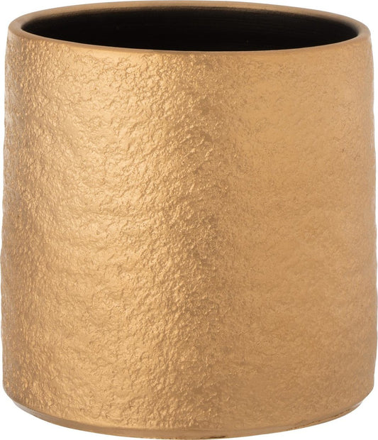 J-Line Flowerpot Gatsby M D16.5x17cm - Ceramic gold