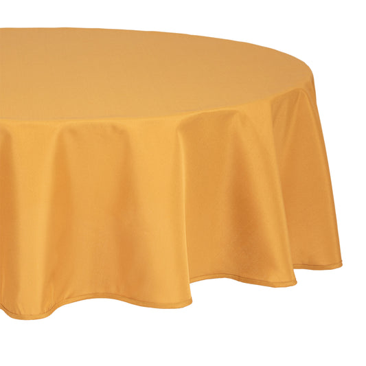 Tablecloth Ocher anti stain - Round - Dia 180 cm - Anti stain