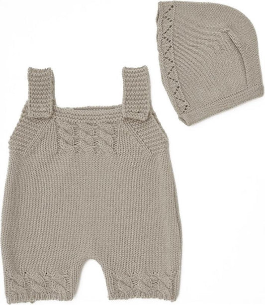 Byastrup Poppenkleding Boxpakje Met Muts 50 Cm Taupe