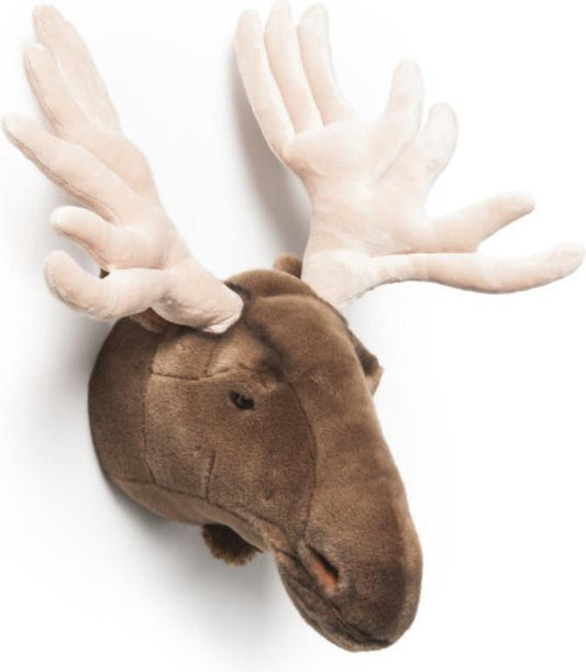 Wild &amp; Soft Alfred animal head plush wall decoration - Moose