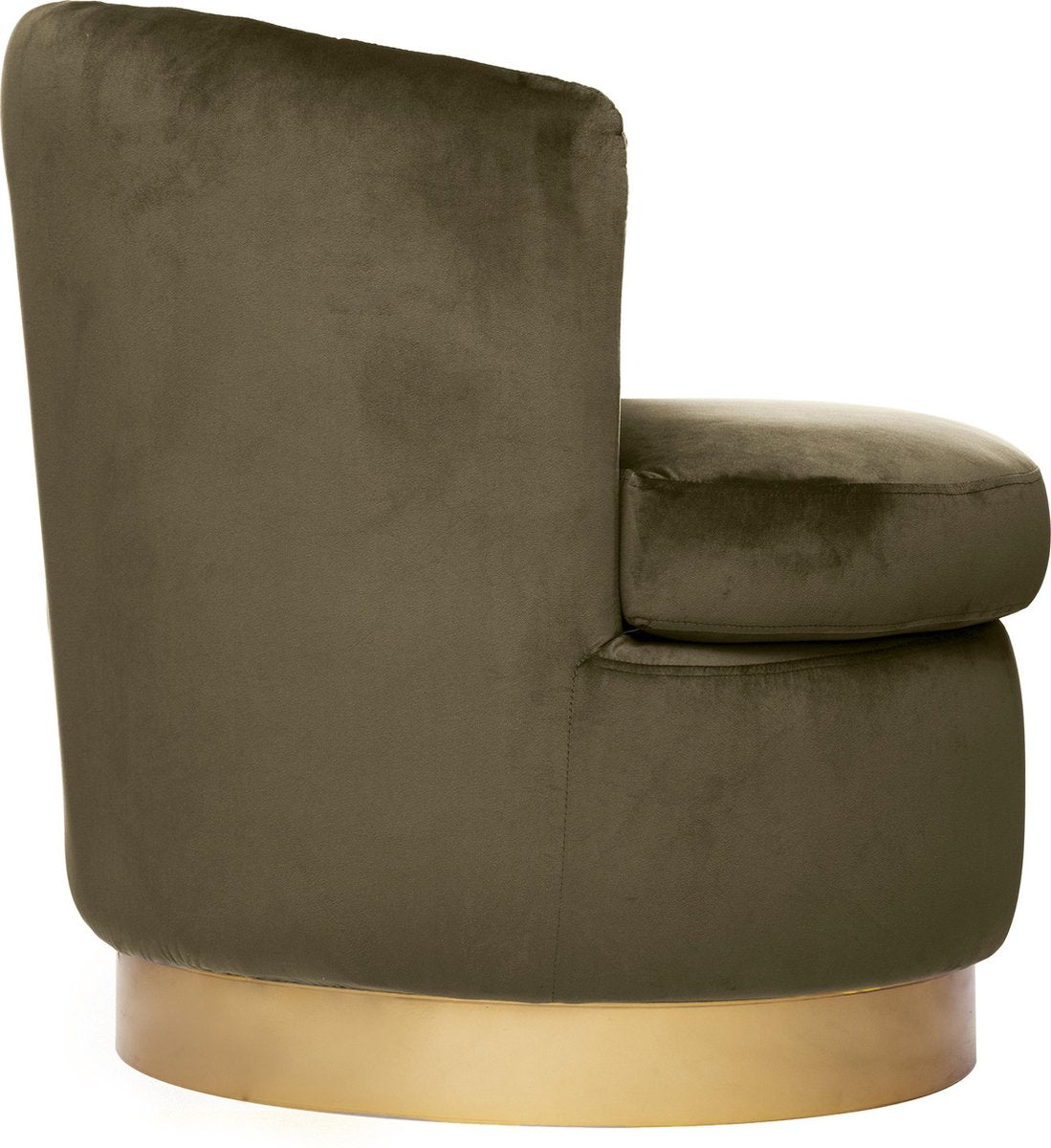 Atmosphera Solal armchair Khaki - Velvet - Relax chair