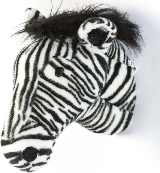 Wild &amp; Soft Daniel animal head plush wall decoration - Zebra