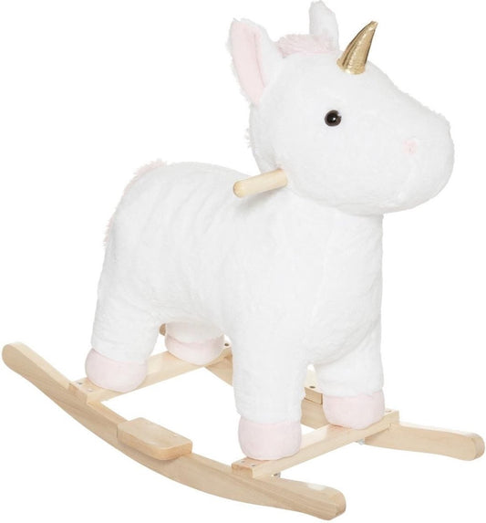 Rocking horse - Unicorn - White - 64 x 55 x 33 cm