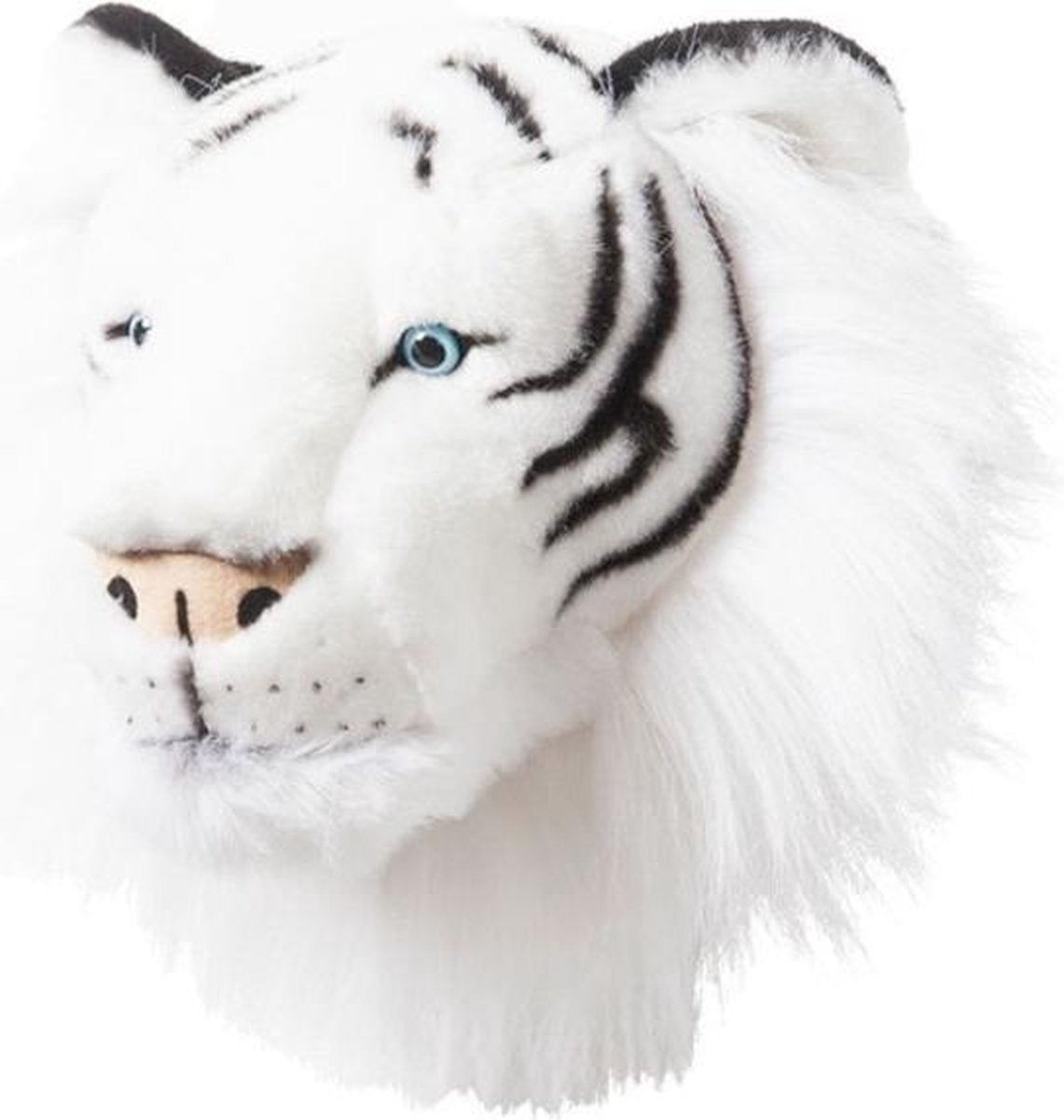 Décoration murale en peluche tête d'animal Wild &amp; Soft Albert - Tigre Blanc