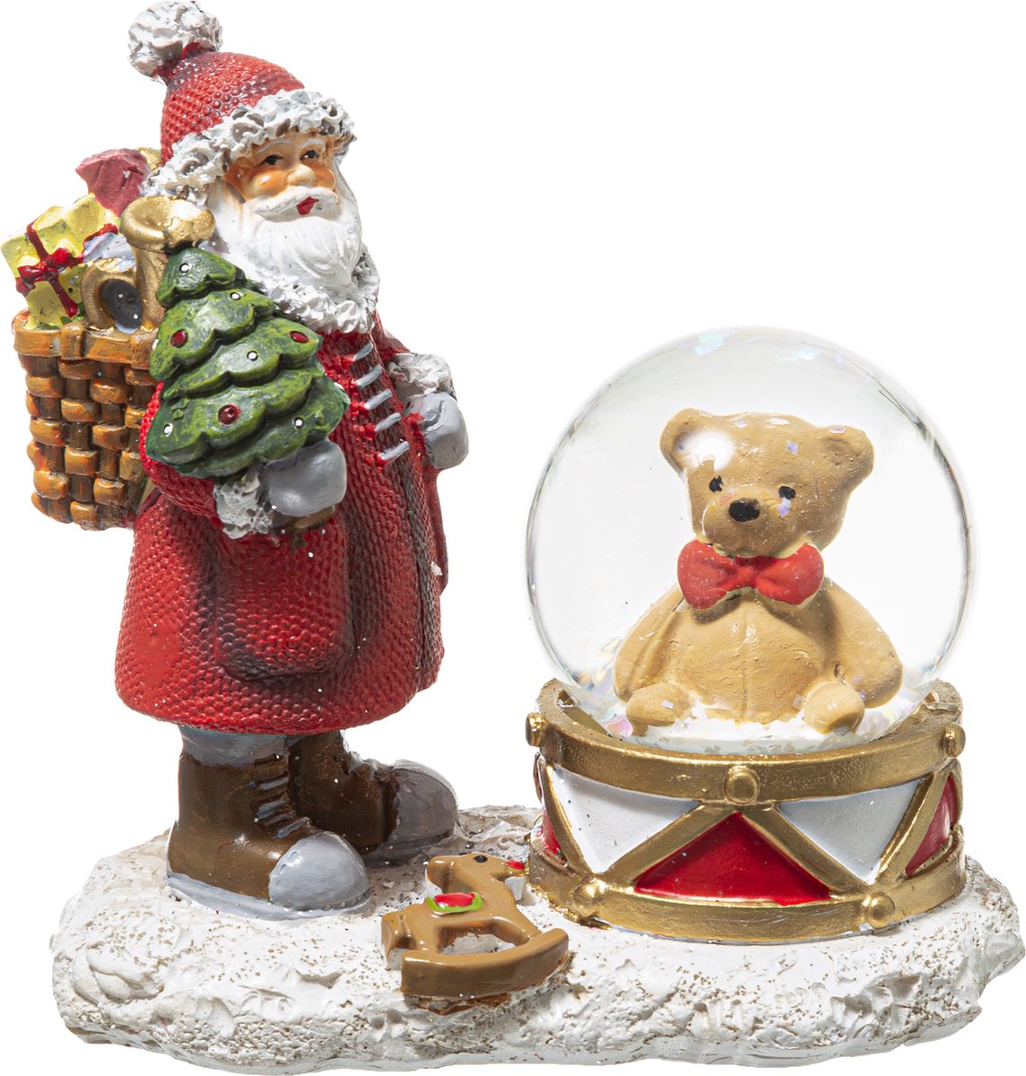 Sweeuwbol kleine beer en kerstman - 45MM - Snowglobe