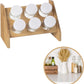 5Five Kruidenrek Bamboe - 6 Kruidenpotjes - Kruidenrekje hout - Kruidenstrooier - Keuken accessoires
