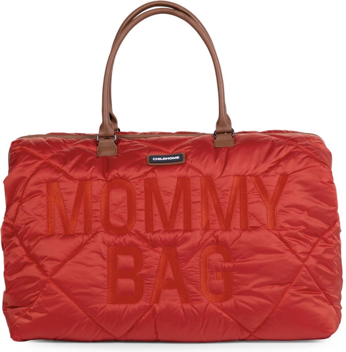 Quilted Puffered Red Mommy Bag Luiertas | Childhome