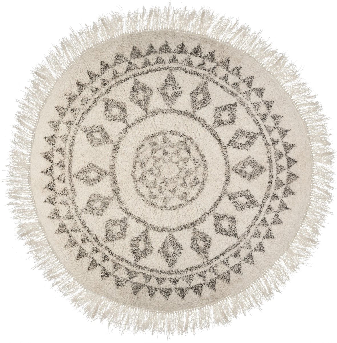 Atmosphera Carpet round 120 cm geometric patterns - rug - rugs - beautiful round carpet - bohemian style