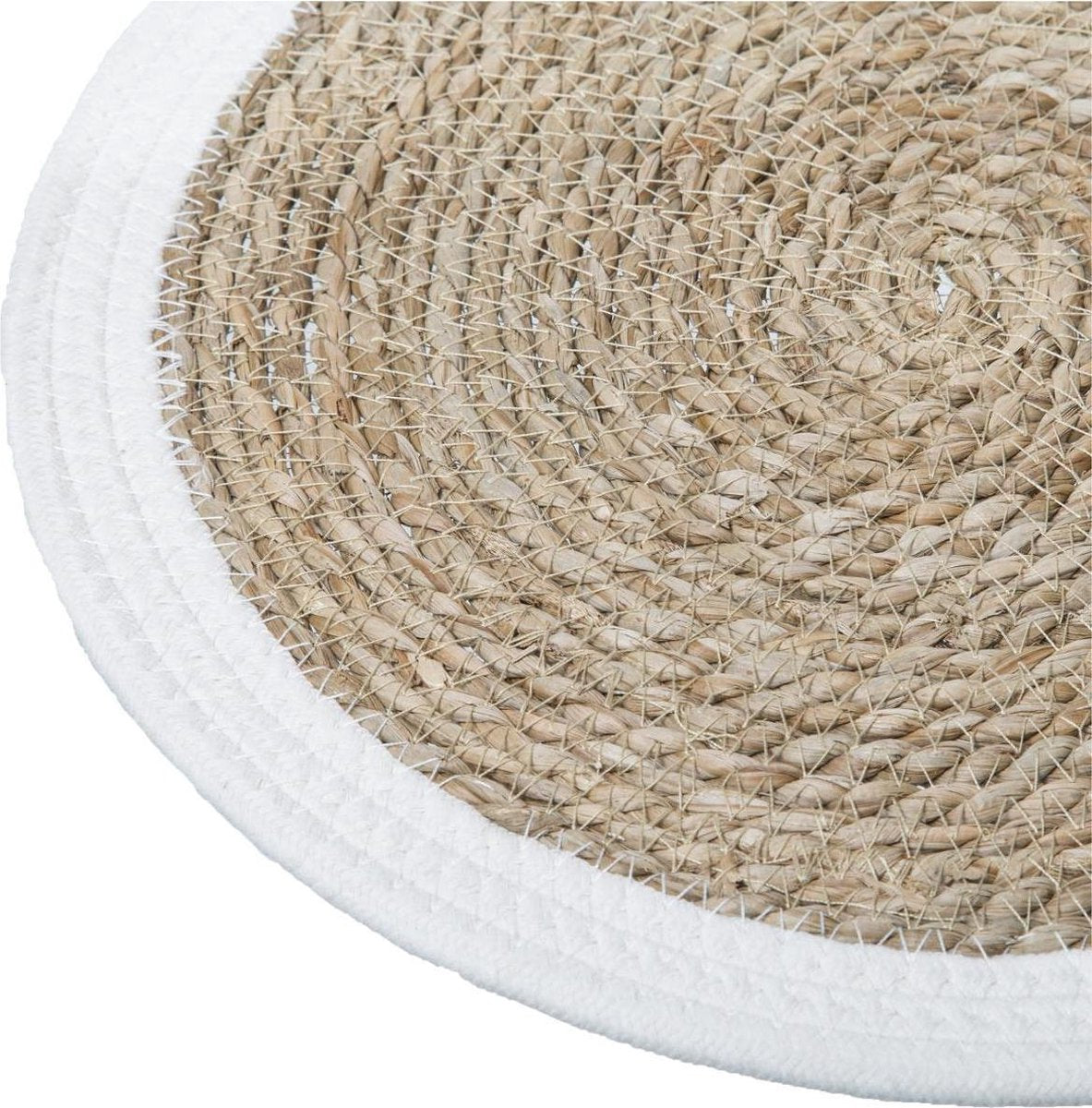 Secret de Gourmet mat Happy Pop Set of 4 - White - Braided wicker - Table mat - Placemat