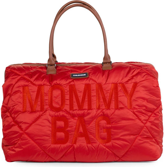 Quilted Puffered Red Mommy Bag Luiertas | Childhome