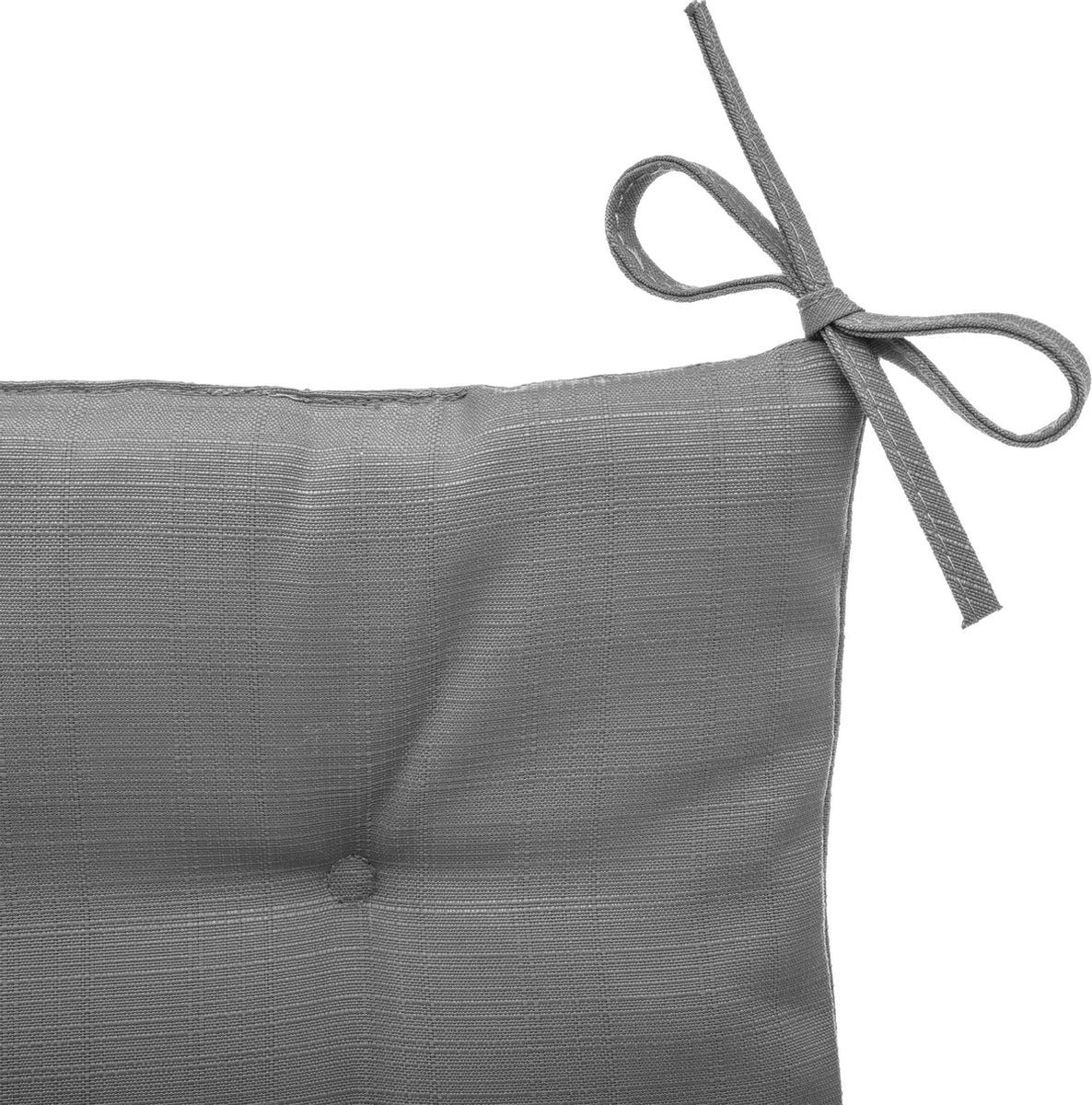 Hesperide Stoelkussens Korai grijs met lintjes - Waterafstotend - Afneembare hoes - 4 knopen - 40 x 40 cm