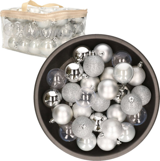 Boules de Noël Cosy &amp; Trendy - 48 pièces - 6cm - plastique