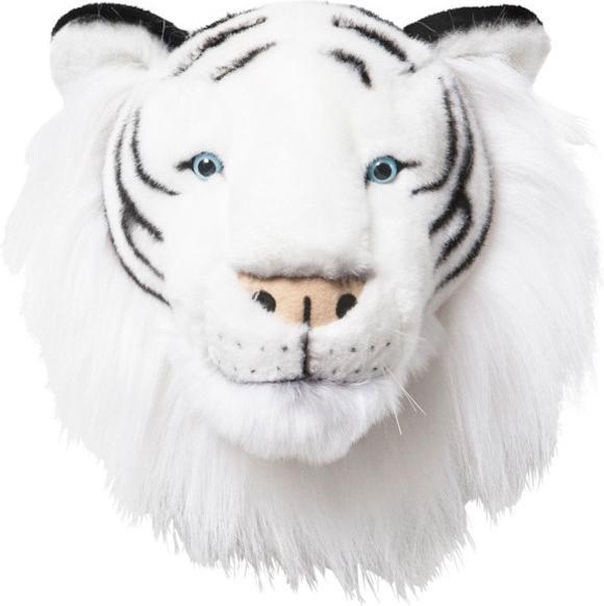 Décoration murale en peluche tête d'animal Wild &amp; Soft Albert - Tigre Blanc