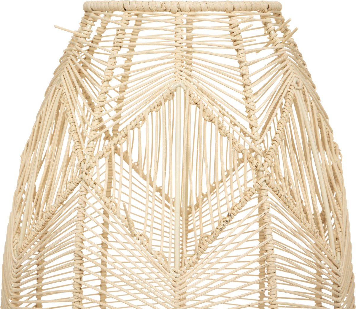 Atmosphera Kita Lamp rattan - H48 cm - Beige - Naturel - Vloerlamp - Bohemien stijl