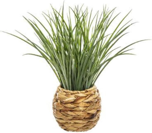 Atmosphera Grass pot woven - beige artificial plant - D18 H46