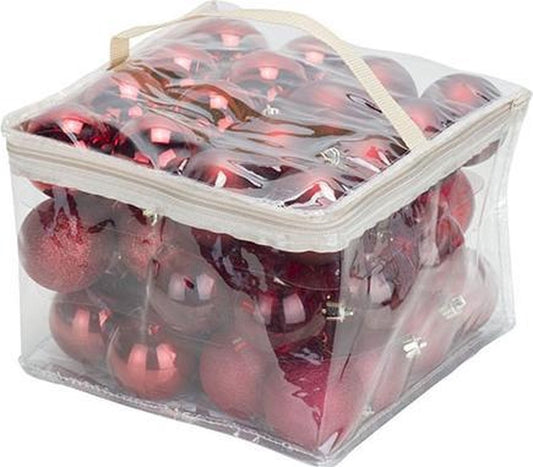 Cozy &amp; Trendy Christmas baubles - 48 pieces - 6cm - plastic