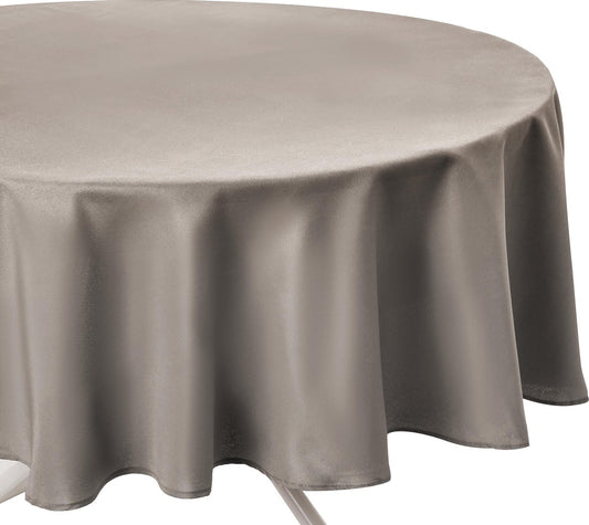 Tablecloth Linen anti stain - Round - Dia 180 cm - Anti stain - Beige