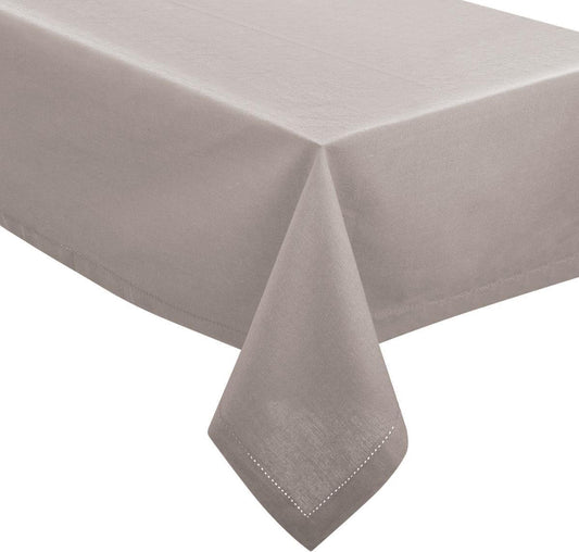 Nappe DELUXE chambray coton gris clair - 140 x 240 cm - Coton - Gris clair