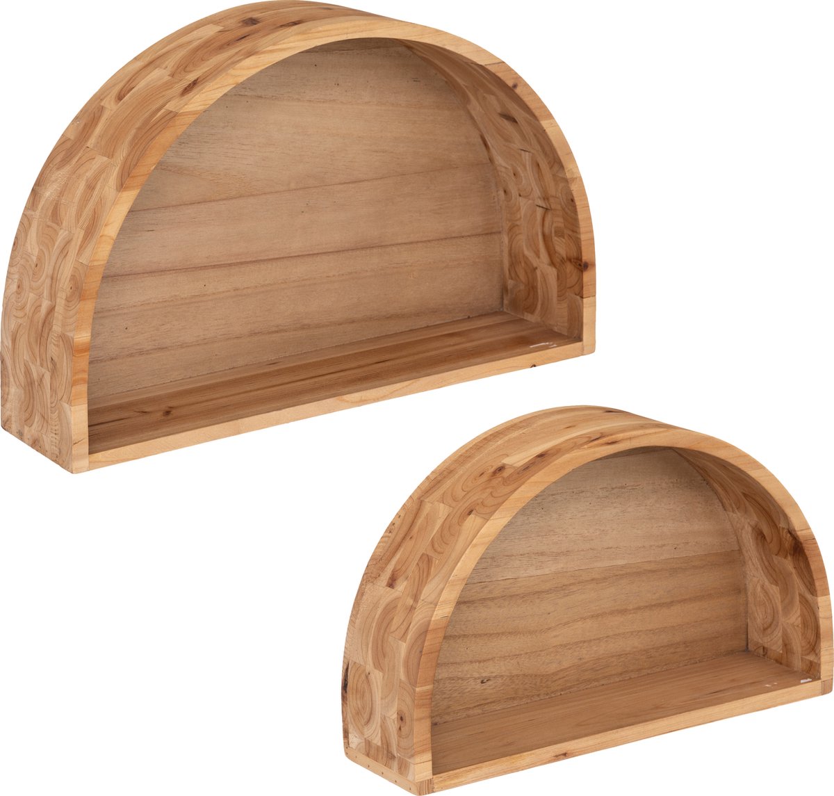 Atmosphera Maude Wandplank set van 2 - Hout - Wandrek - Wandbox