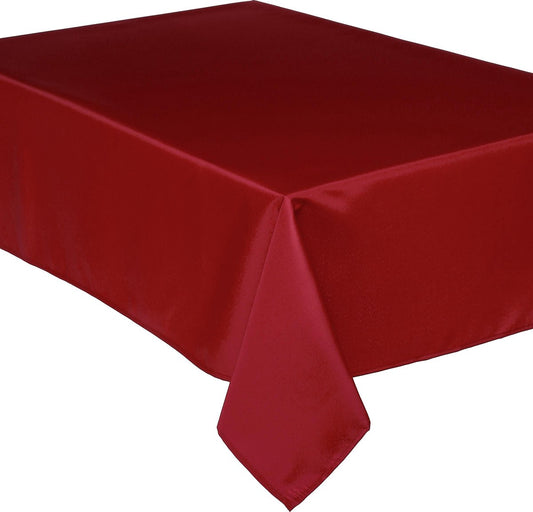 Tablecloth dark linen anti stain - 140 x 240 cm - Anti stain - Red