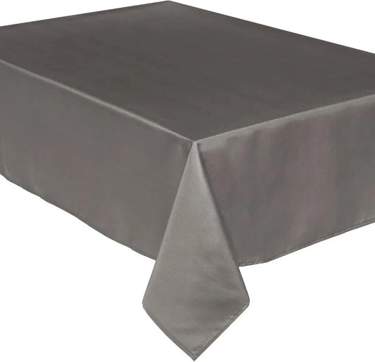 Nappe polyester format 240 x 140 cm - taupe - Nappes de table à manger