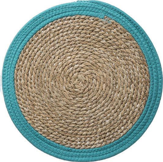 Secret de Gourmet mat Happy Pop Set of 4 - Mint - Braided wicker - Table mat - Placemat