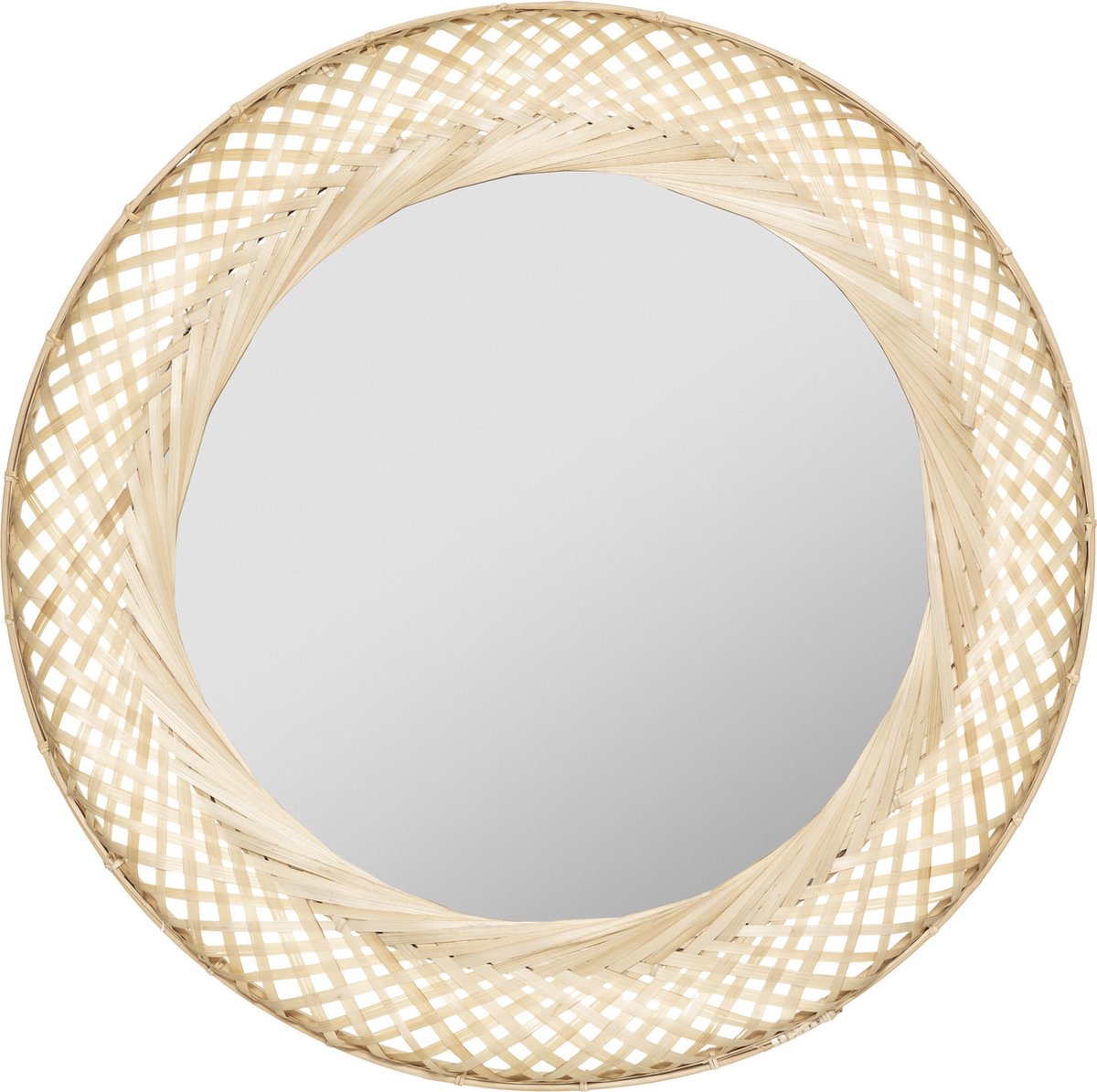 Atmosphera Liby Round bamboo mirror D70cm