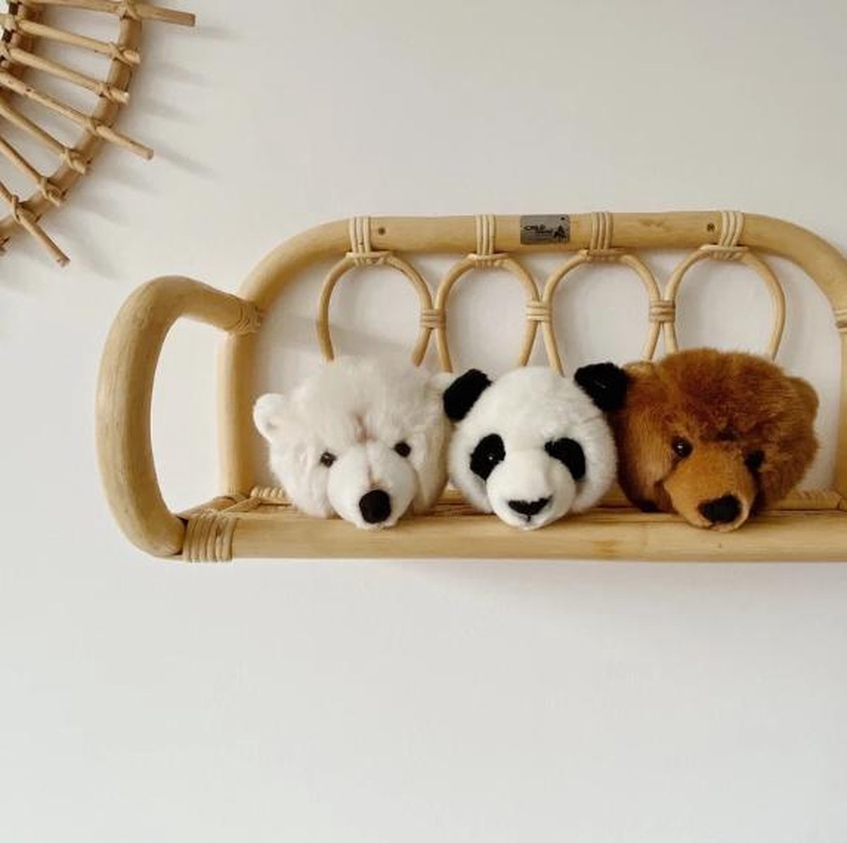 Wild & Soft Babykameraccessoires - Mini Dierenkoppen -  Beer