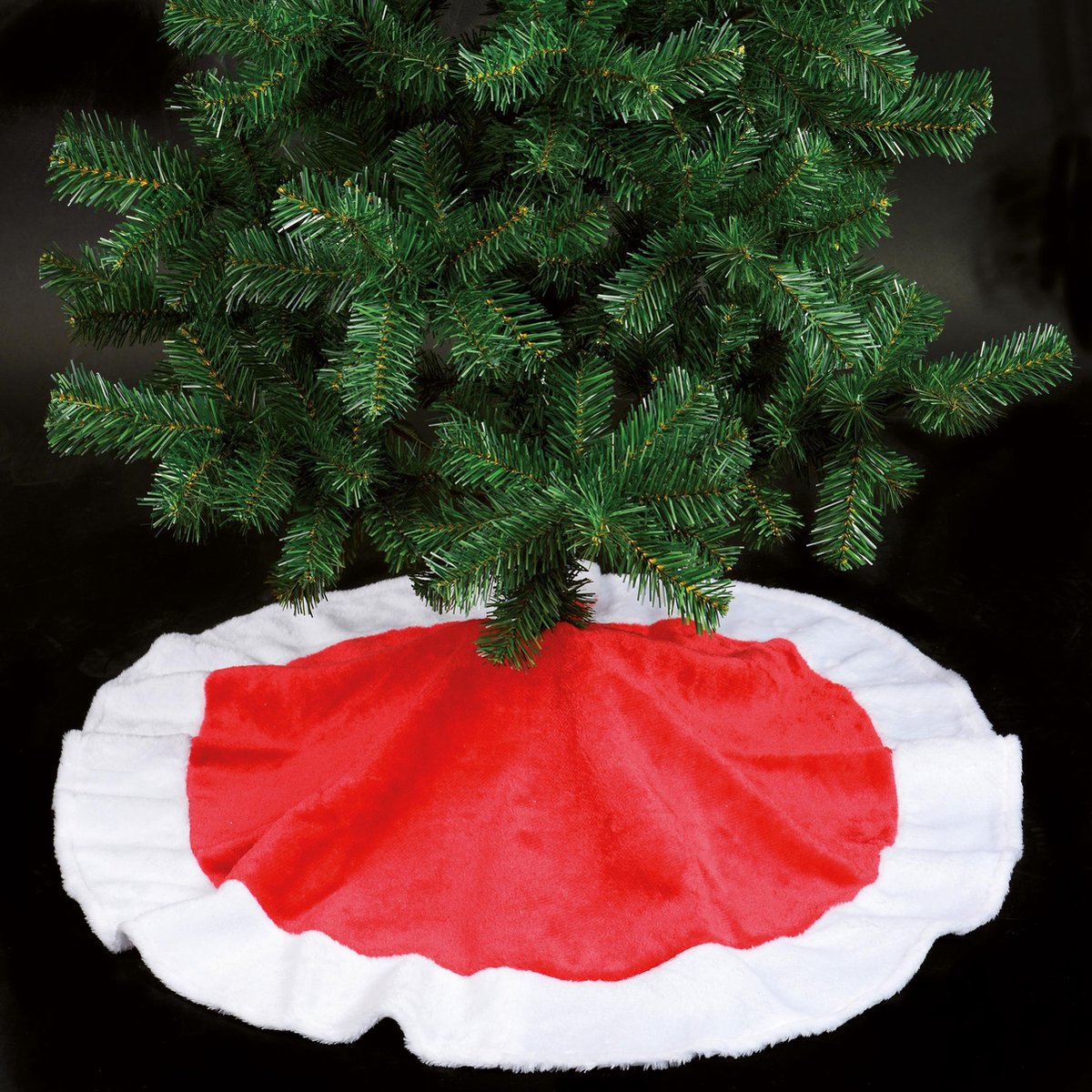 Kerstboom rok - Kerstboomrok/kerstboom kleed rood 90 cm - Kerstboom rok/rokken - Joyeux noel