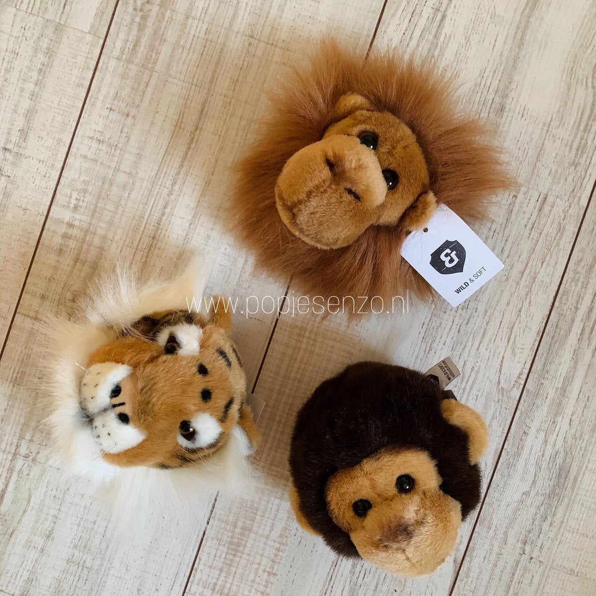 Wild & Soft Babykameraccessoires - Mini Dierenkoppen - Jungle