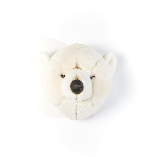 Wild & Soft Basile dierenkop pluche wanddecoratie - Witte Beer