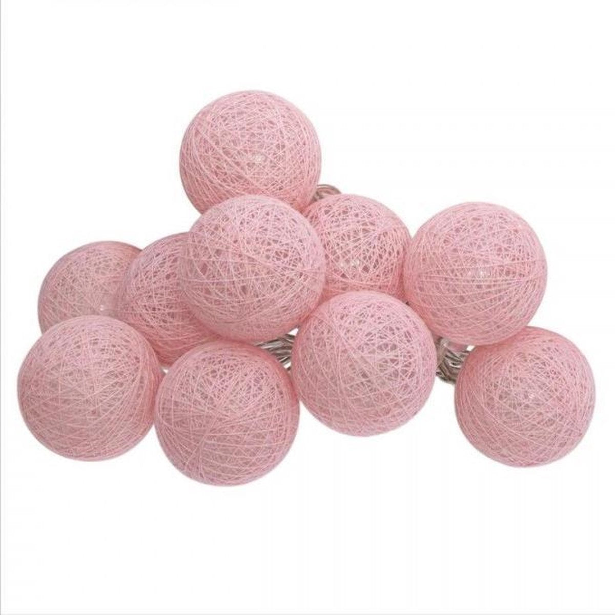 Lumières de Fête LED Atmosphera - Piles non incluses - 10 boules - o6cm - Rose