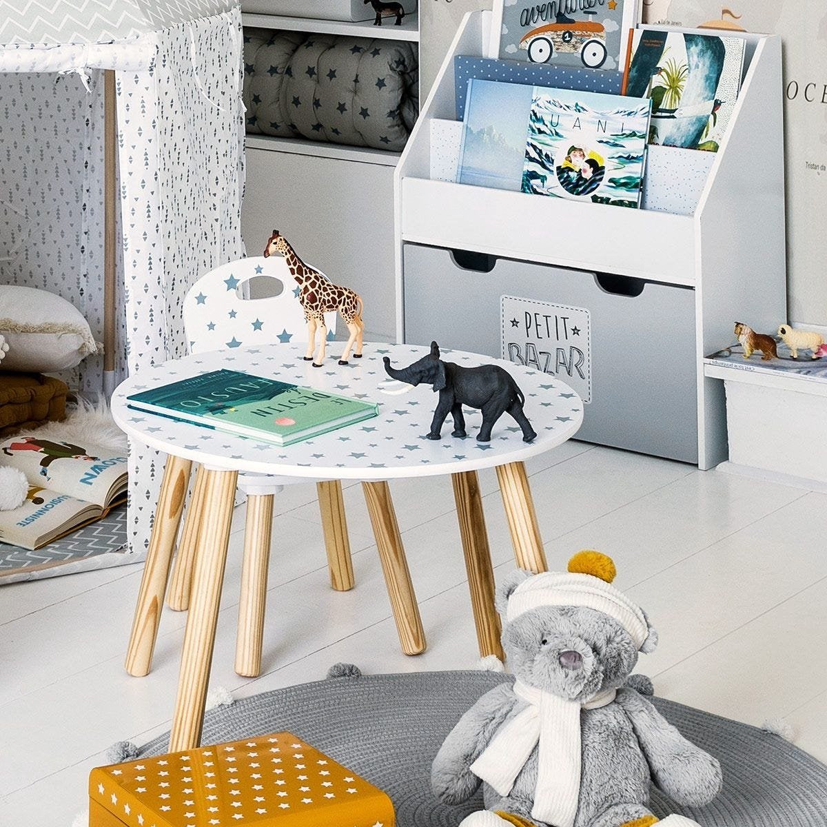 Atmosphera Kids Kindertafel Rond D60x43 cm Wit beaubybo