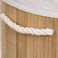 5Five Ronde Wasmand met deksel en handvaten - Bamboe - 48 liter
