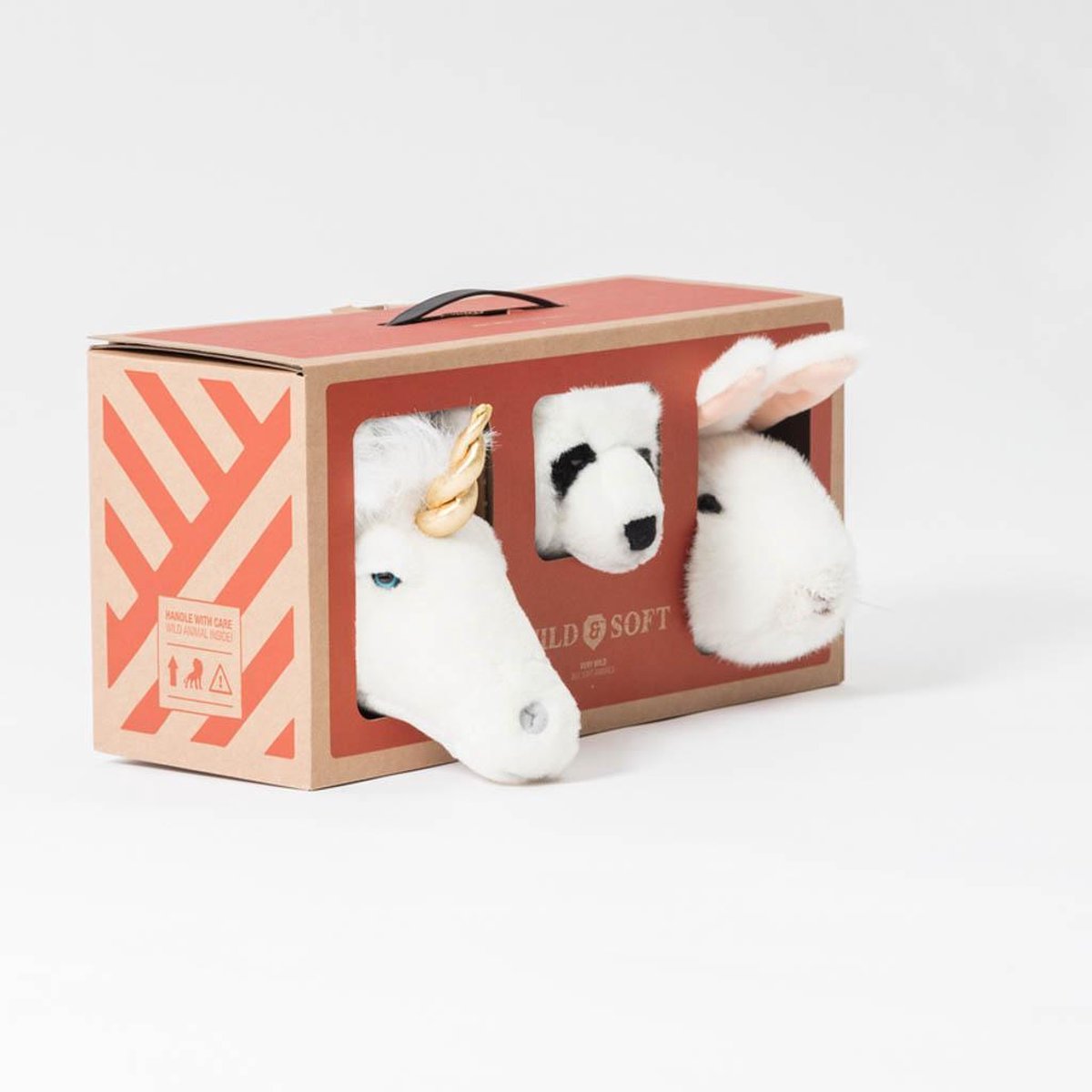 Wild &amp; Soft Baby Room Accessories - Mini Animal Heads - White