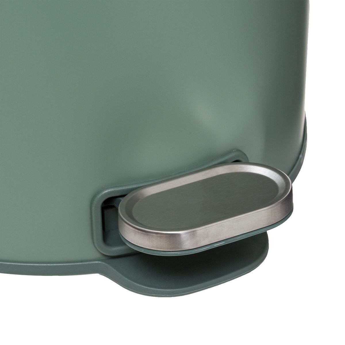 5Five Delta Waste bin - Soft close - Anti-odor active carbon filter - Removable bucket - 30L - Metal Green