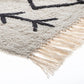 Atmosphera Nomo Tuft Vloerkleed - Zwart wit ruiten patroon 170 x 120 cm - Katoen tapijt - rechthoekig vloerkleden