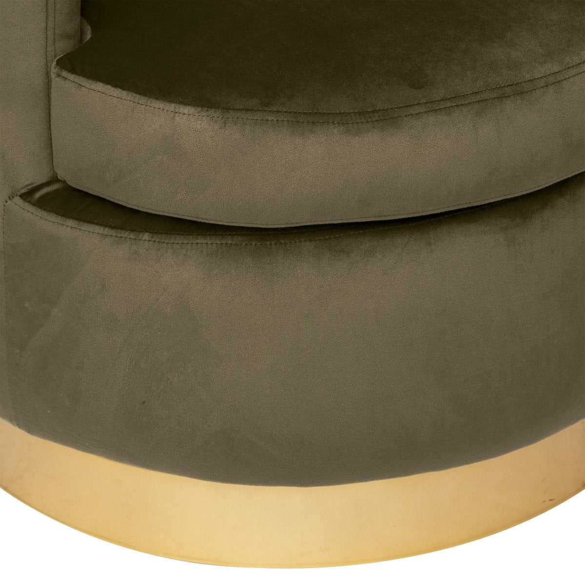 Atmosphera Solal armchair Khaki - Velvet - Relax chair