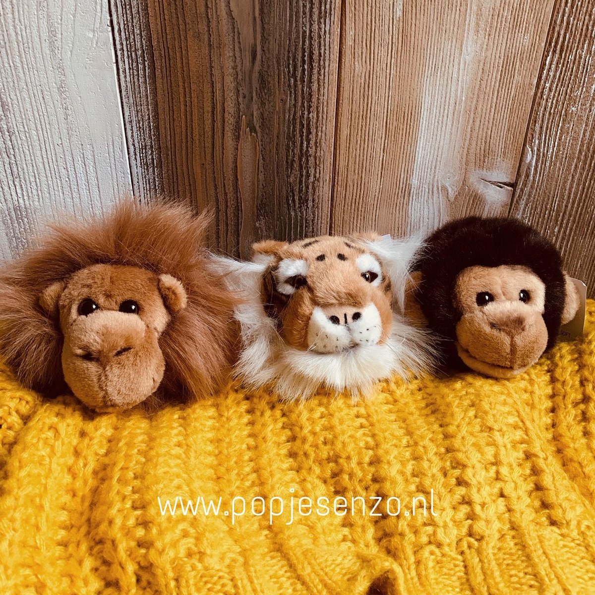 Wild & Soft Babykameraccessoires - Mini Dierenkoppen - Jungle