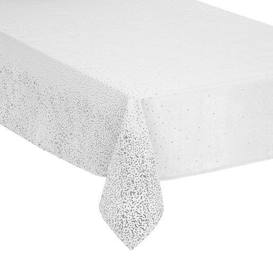 Nappe à Paillettes - Blanc - Noël - 140x360cm - Nappe de Noël